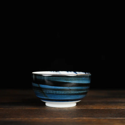 The Great Wave Mino Ware Porcelain Bowl - Small 4.9 in - ZenwareCrafts