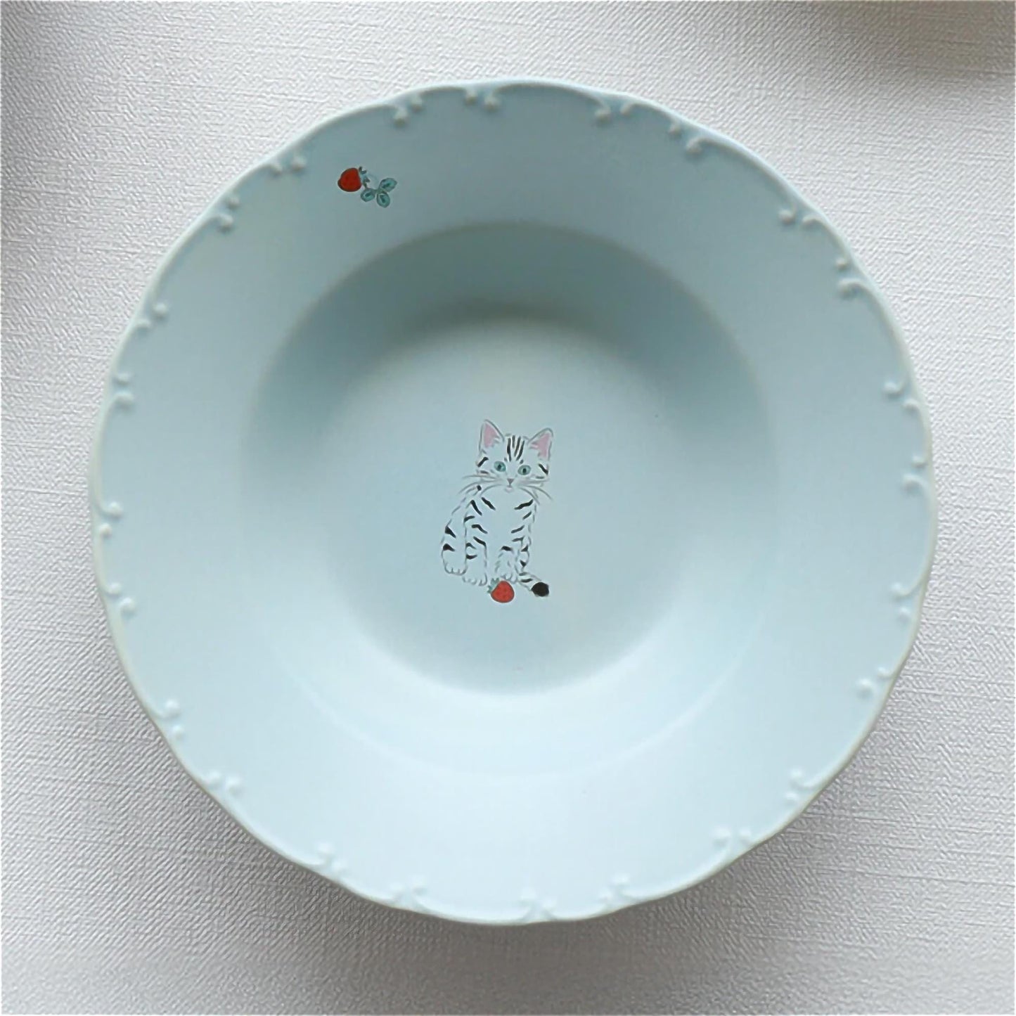 Trio Cat Eco-Friendly Recycled Clay Porcelain Pasta Plate - ZenwareCrafts