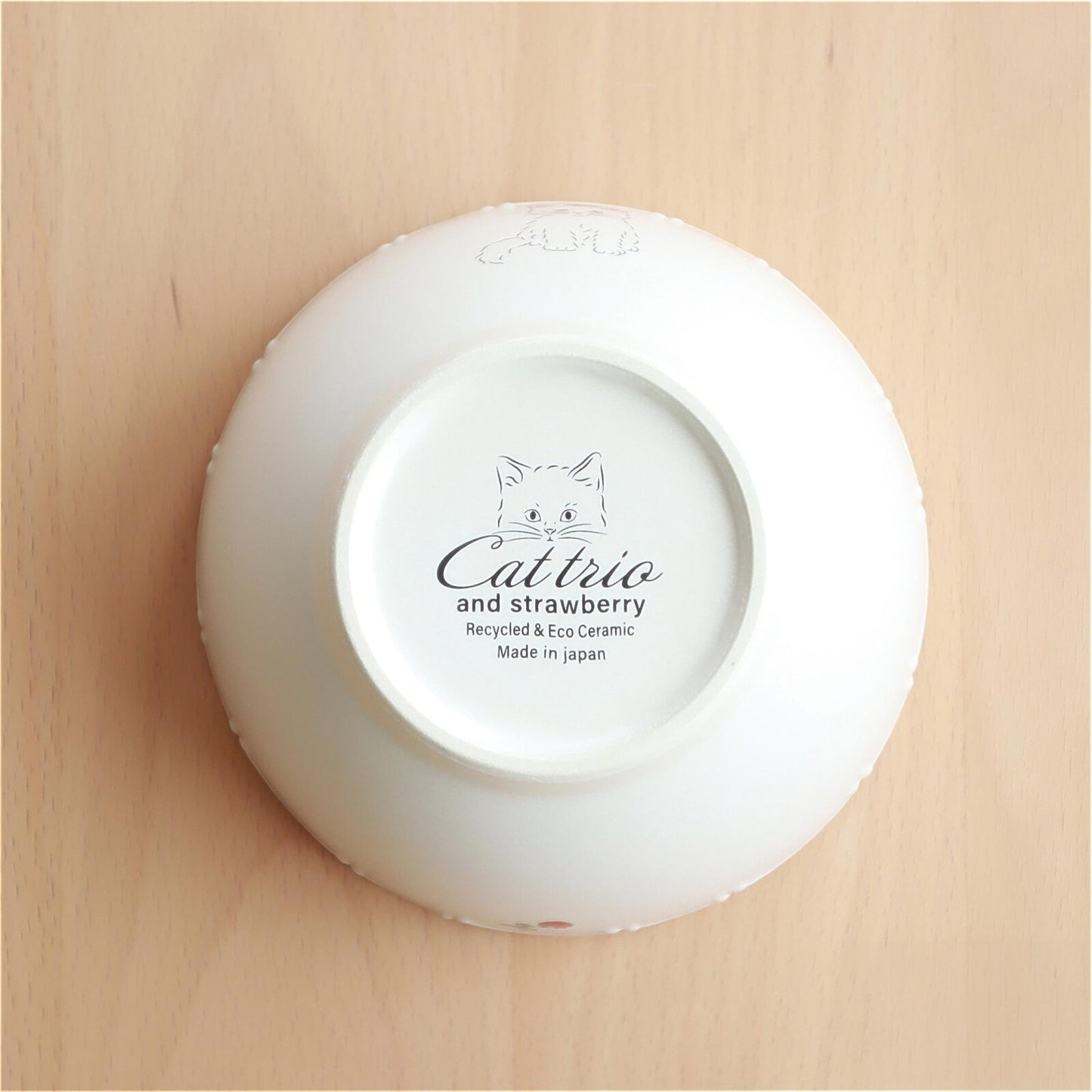 Trio Cat Eco-Friendly Recycled Clay Porcelain Bowl - ZenwareCrafts