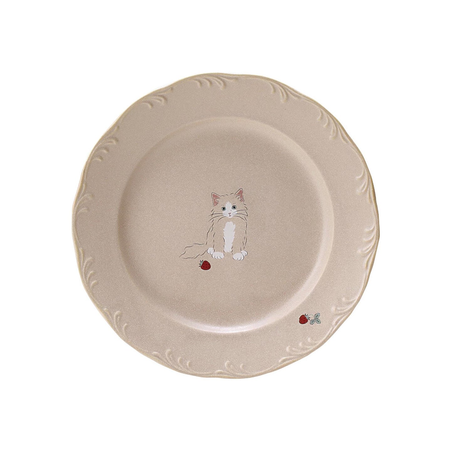 Trio Cat Eco-Friendly Recycled Clay Porcelain Plate - Large 7.9 in - ZenwareCrafts