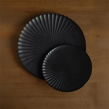Ocean Bubble Handmade Plate Set - Black - ZenwareCrafts