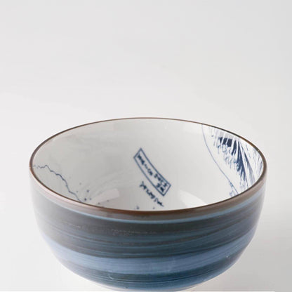 The Great Wave Mino Ware Porcelain Bowl - Small 4.9 in - ZenwareCrafts