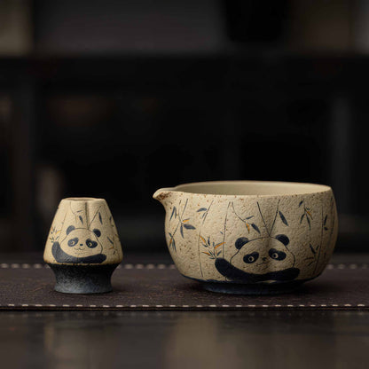 A blue and white flint red handmade matcha bowl set with a matching tea scoop and whisk.