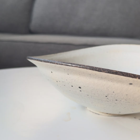 Kohiki Handmade Asymmetrical Bowl by Takashi Sogo - [Limited Qty]